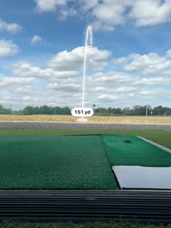 A white dotted tracer landing at 151 yards